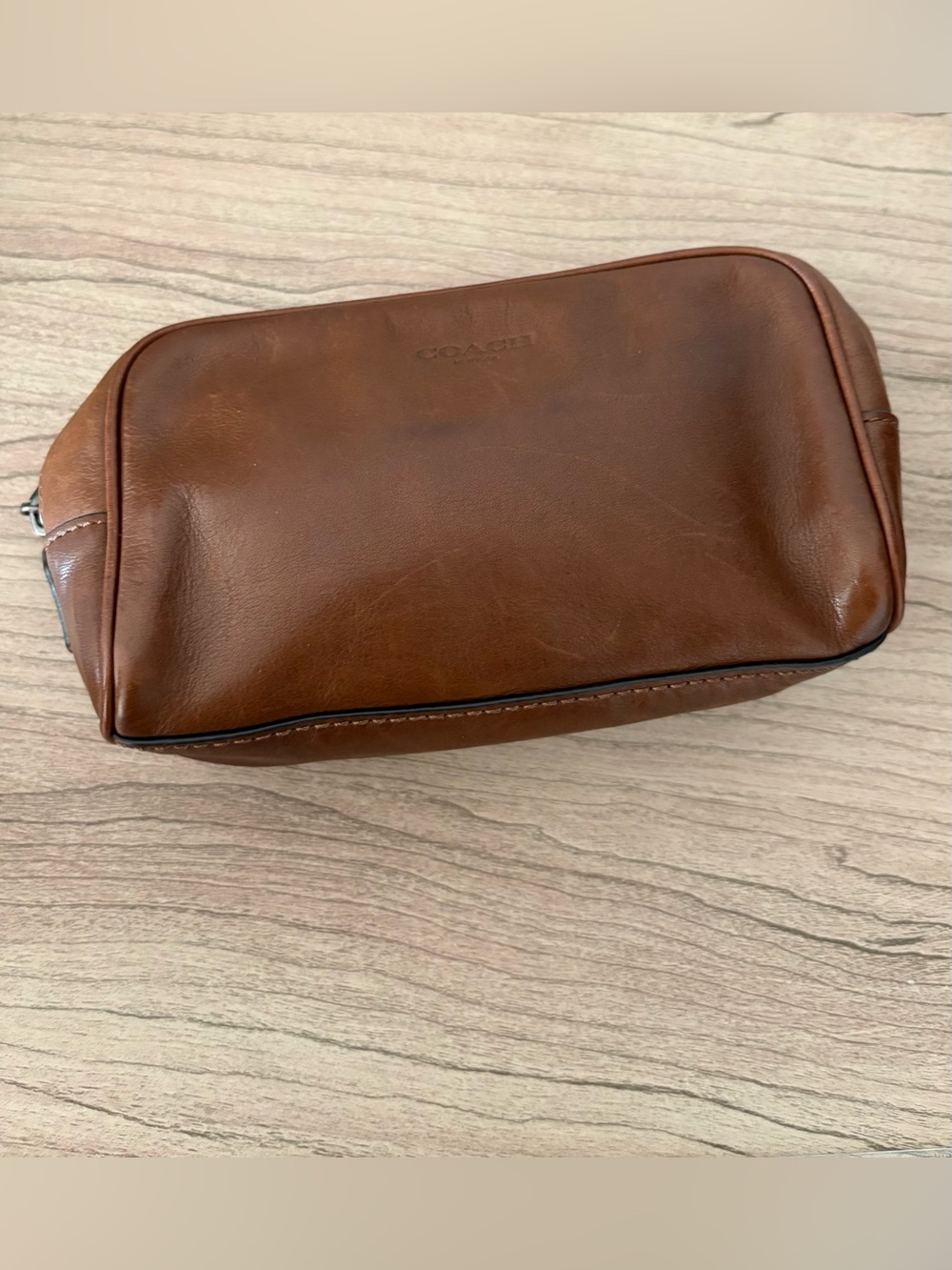 Coach Travel Case Brown leather Zip case